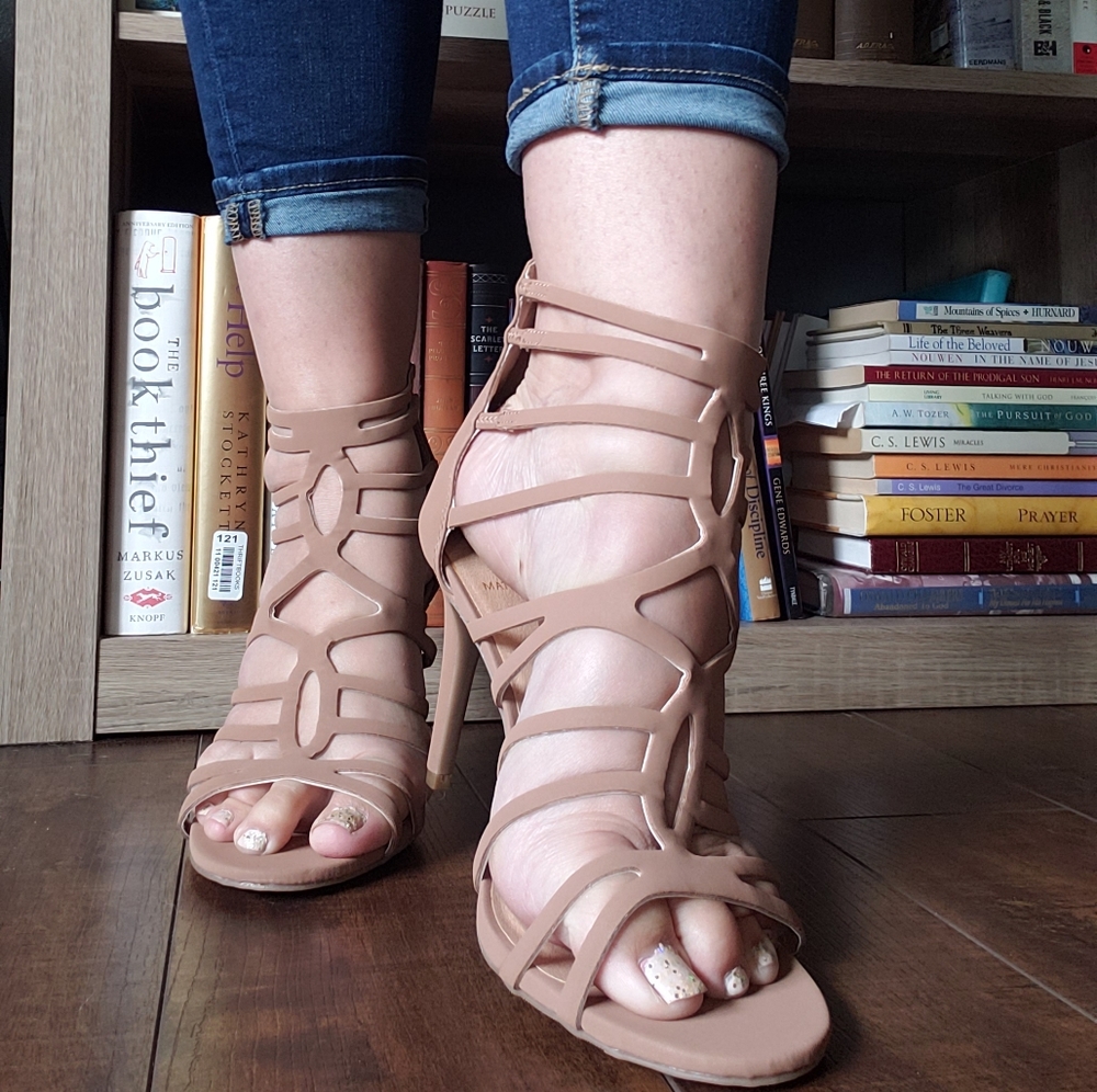 Sandal-style Heels